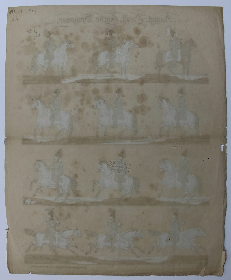 Petits soldats de papier - Feuille imagerie militaire - Ancienne gravure - Uniforme - Soldats Allemands - Cavalerie Dragons de la Garde