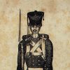 Petits soldats de papier - Feuille imagerie militaire - Ancienne gravure - Uniforme - Soldats Allemands - Infanterie Prussienne