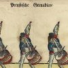 Petits soldats de papier - Feuille imagerie militaire - Ancienne gravure - Uniforme - Soldats Allemands - Grenadiers Prussiens