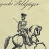 Petits soldats de papier - Feuille imagerie militaire - Ancienne gravure - Uniforme - Soldats Allemands - Wurtemberg Chasseurs à Cheval