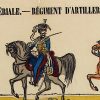 Petits soldats de papier - Feuille imagerie militaire - Ancienne gravure - Uniforme - Soldats Français - Garde Imperiale Artillerie - Pellerin Editeur