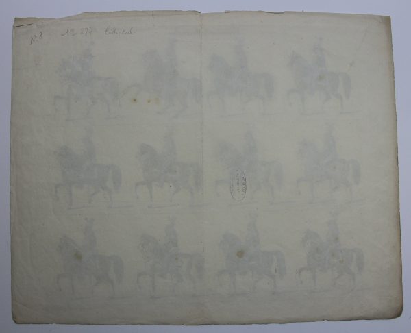 Petits soldats de papier - Feuille imagerie militaire - Ancienne gravure - Uniforme - Soldats Français - Cuirassiers