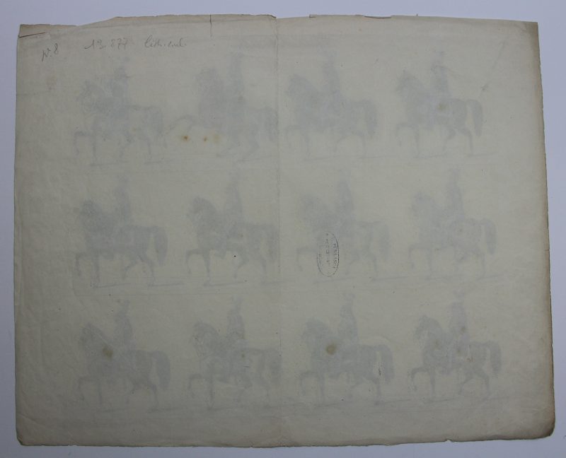 Petits soldats de papier - Feuille imagerie militaire - Ancienne gravure - Uniforme - Soldats Français - Cuirassiers