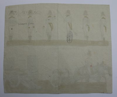 Petits soldats de papier - Feuille imagerie militaire - Ancienne gravure - Uniforme - Soldats Allemand - Autriche Artillerie