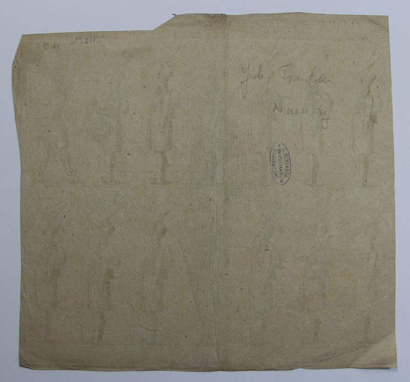 Petits soldats de papier - Feuille imagerie militaire - Ancienne gravure - Uniforme - Soldats Allemand - Brunswick Oel Infanterie