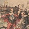 Petit Protège Cahier Scolaire Histoire de France - XIX illustration - Siège de la Rochelle 1627/1628