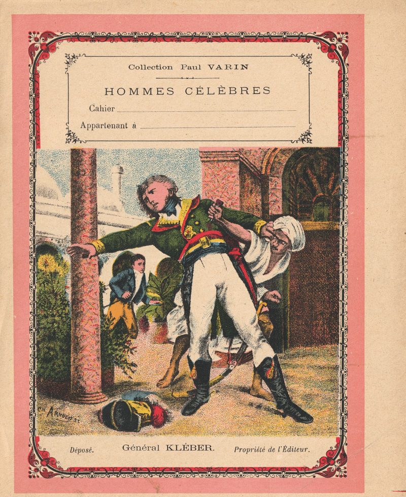 Petit Protège Cahier Scolaire Histoire de France - XIX illustration - General Kleber Jean Baptiste