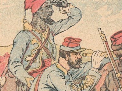 Petit Protège Cahier Scolaire Histoire de France - XIX illustration - Insurrection Kabile de 1871 - Blocus de Fort-National