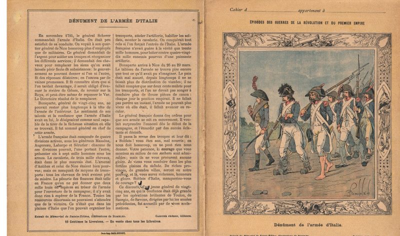 Petit Protège Cahier Scolaire Histoire de France - XIX illustration - Changarnier et le 2eme Leger au combat de Somah 1838