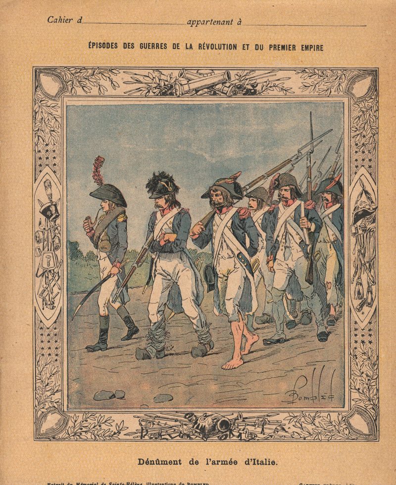 Petit Protège Cahier Scolaire Histoire de France - XIX illustration - Changarnier et le 2eme Leger au combat de Somah 1838