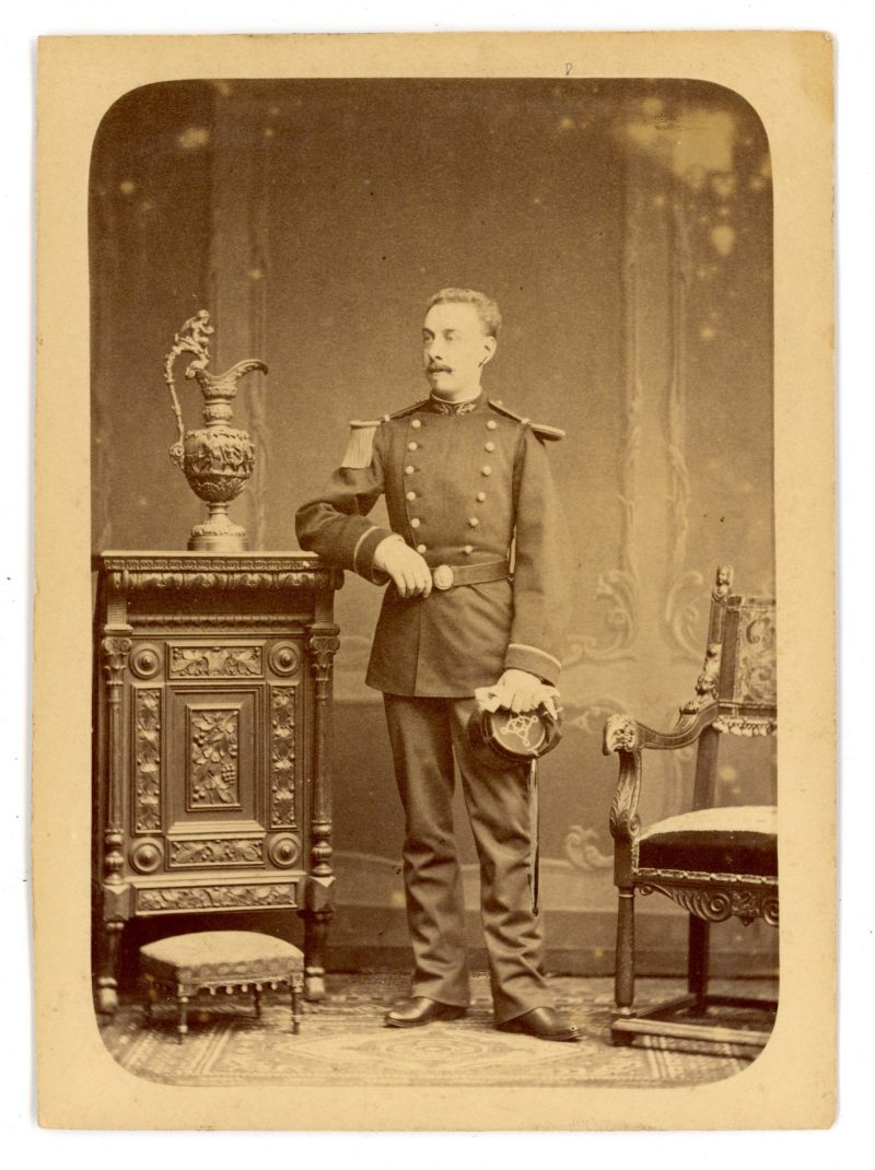 Belle Ancienne Photographie - Militaire Français - Troupe de Marine - Officier - Sous Lieutenant - Uniforme