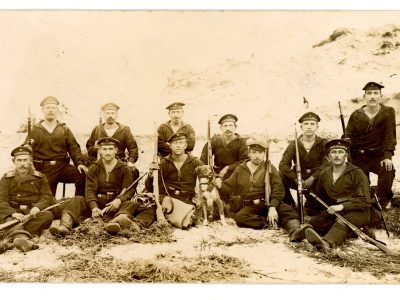 Photo ancienne front de Guerre - Artillerie de Marine Prusse Cuxhaven - Kaiserliche Marine - Alsacien - Marin - Débarquement