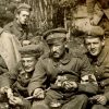 Photo ancienne front de Guerre Allemand au bivouac repos - Kriegskamaraden - Front de l'Est - Alsacien