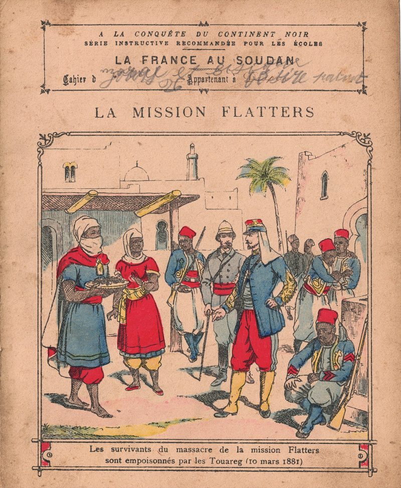 Petit Protège Cahier Scolaire Histoire de France - XIX illustration - La mission Flatters