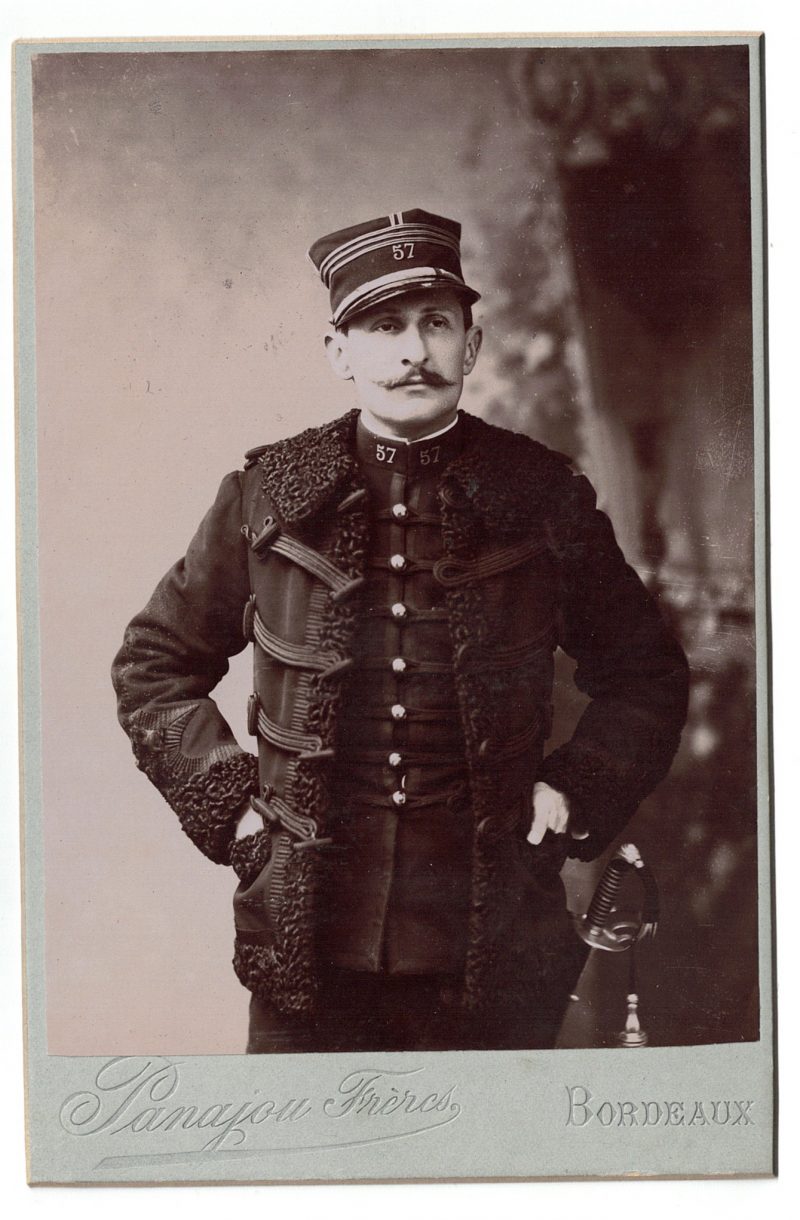 Grande CDV - Carte Cabinet Capitaine du 57° Régiment infanterie uniforme Epaulettes Troisième République