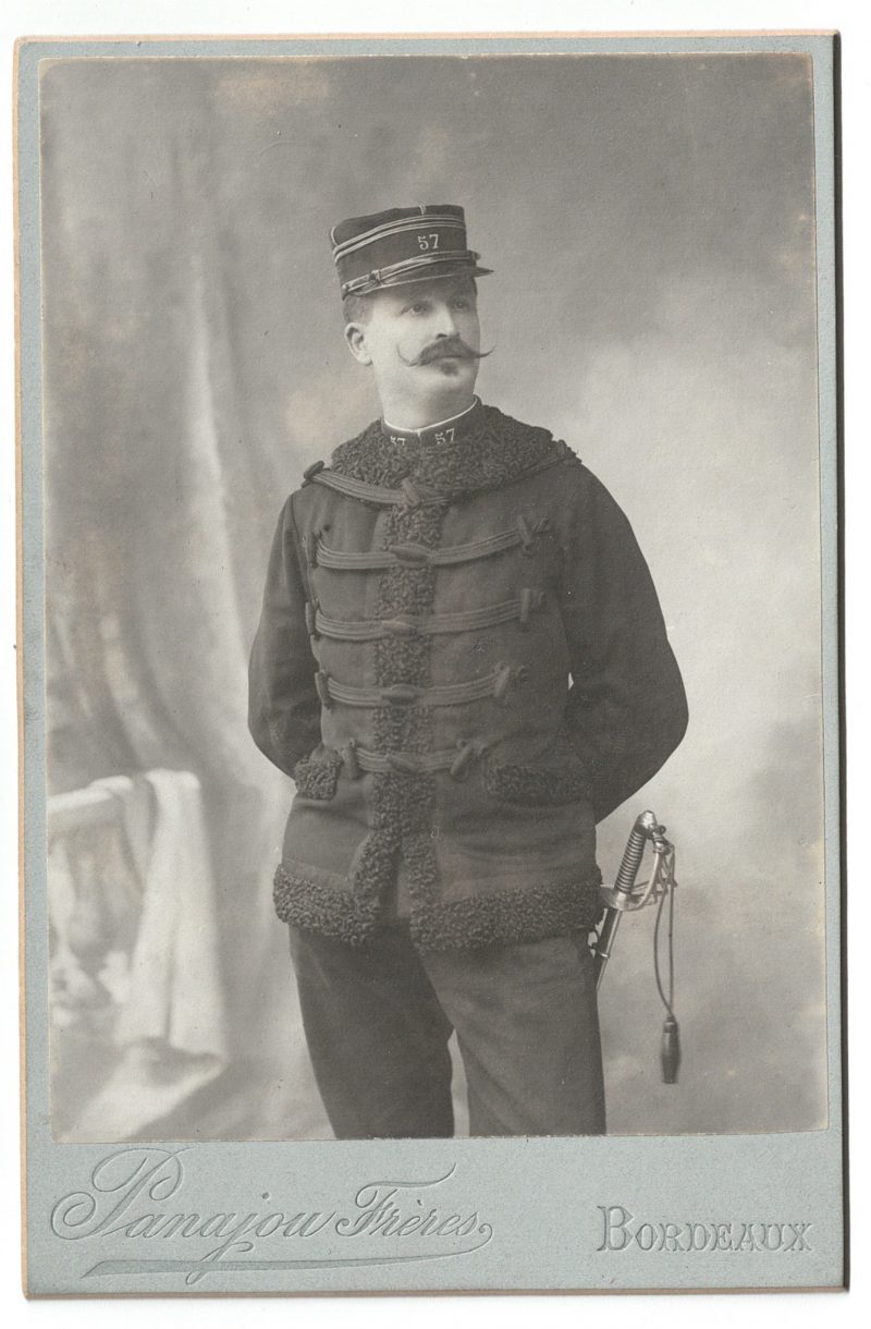 Grande CDV - Carte Cabinet Lieutenant du 57° Régiment infanterie uniforme Epaulettes Troisième République