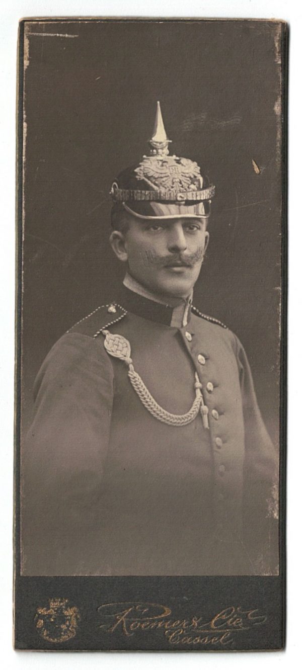 2 CDV Soldat Allemand - Armée Infanterie - Grande tenue - Casque a pointe – Cassel - 1880 - 1914 - Prusse -