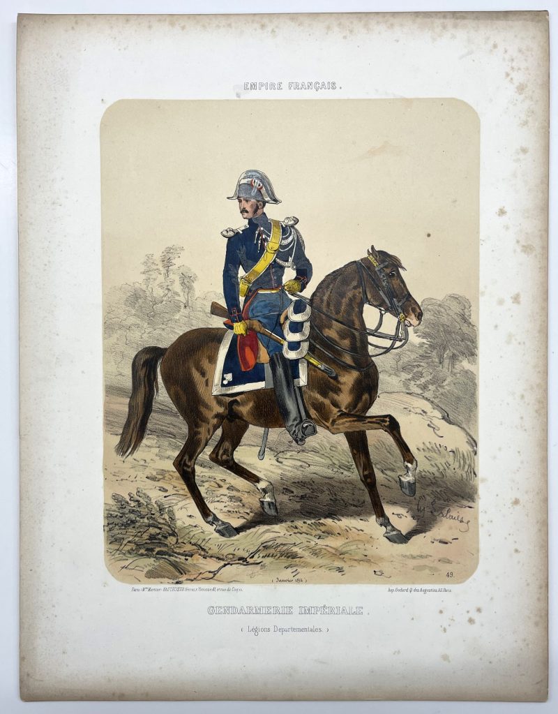 Uniforme Second Empire - Gendarmerie Impériale - François Hippolyte Lalaisse - Uniforme de L'armée Française - Napoléon III - 1853 - Légion Départementale