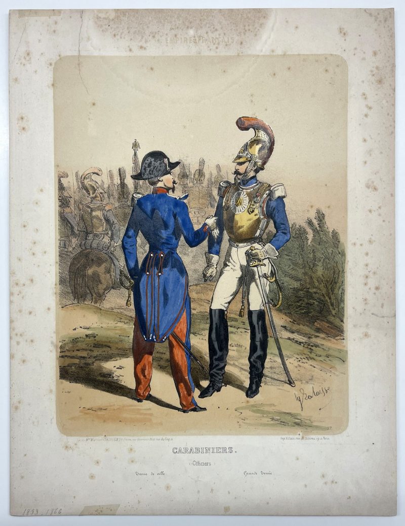 Uniforme Second Empire - Carabinier Officiers - François Hippolyte Lalaisse - Uniforme de L'armée Française - Napoléon III