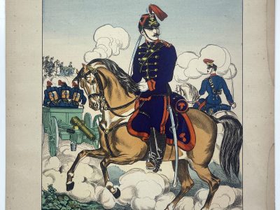 1 Gravure - Uniforme France - Armée 3em République - 1879 - Uniformes - Imagerie Epinal Pellerin - Imagerie Populaire - Artillerie à Cheval