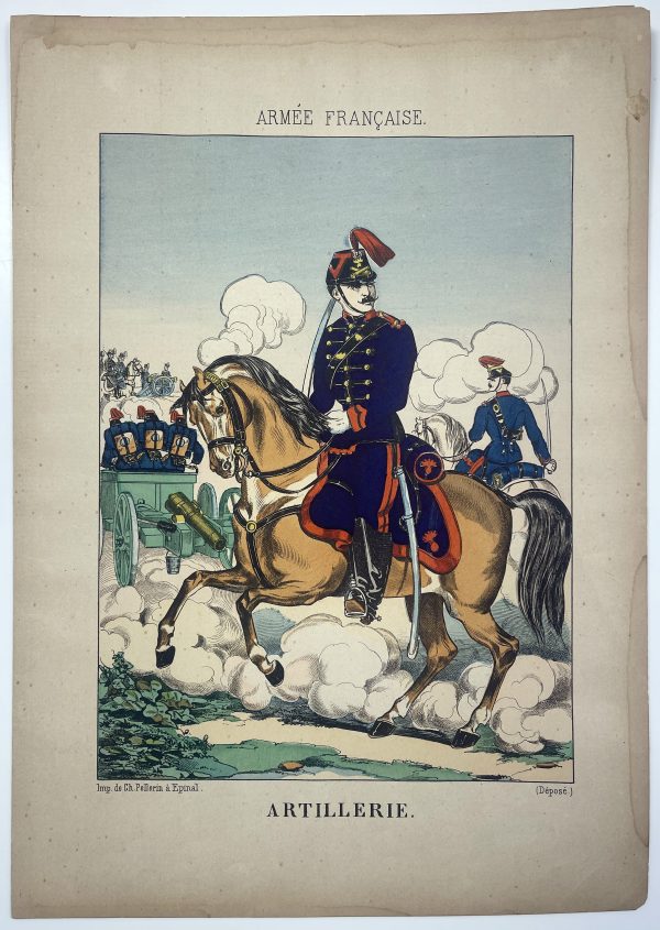 1 Gravure - Uniforme France - Armée 3em République - 1879 - Uniformes - Imagerie Epinal Pellerin - Imagerie Populaire - Artillerie à Cheval