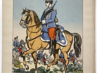 1 Gravure - Uniforme France - Armée 3em République - 1879 - Uniformes - Imagerie Epinal Pellerin - Imagerie Populaire - Hussard