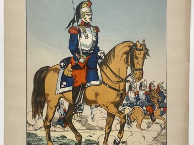 1 Gravure - Uniforme France - Armée 3em République - 1879 - Uniformes - Imagerie Epinal Pellerin - Imagerie Populaire - Cuirassier