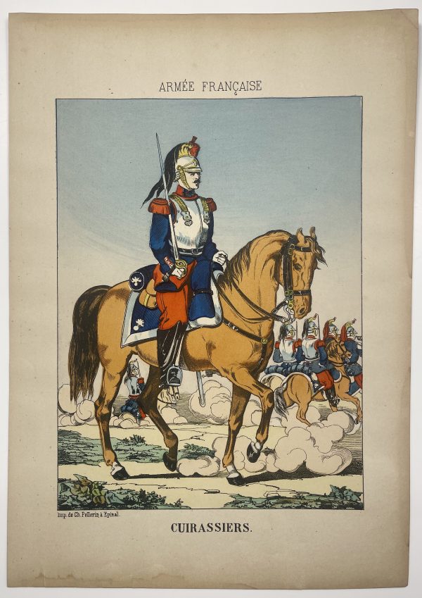 1 Gravure - Uniforme France - Armée 3em République - 1879 - Uniformes - Imagerie Epinal Pellerin - Imagerie Populaire - Cuirassier