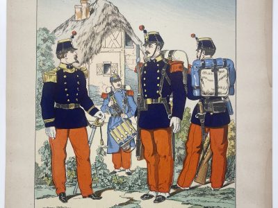 1 Gravure - Uniforme France - Armée 3em République - 1879 - Uniformes - Imagerie Epinal Pellerin - Imagerie Populaire - Infanterie