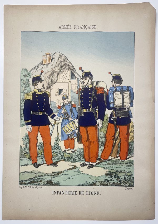1 Gravure - Uniforme France - Armée 3em République - 1879 - Uniformes - Imagerie Epinal Pellerin - Imagerie Populaire - Infanterie