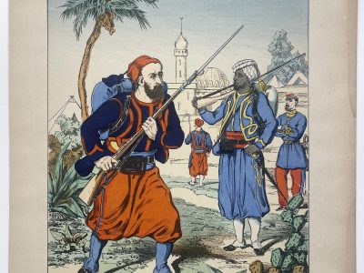 1 Gravure - Uniforme France - Armée 3em République - 1879 - Uniformes - Imagerie Epinal Pellerin - Imagerie Populaire - Zouaves