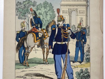 1 Gravure - Uniforme France - Armée 3em République - 1879 - Uniformes - Imagerie Epinal Pellerin - Imagerie Populaire - Garde Républicaine