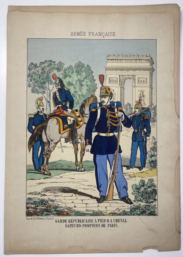 1 Gravure - Uniforme France - Armée 3em République - 1879 - Uniformes - Imagerie Epinal Pellerin - Imagerie Populaire - Garde Républicaine