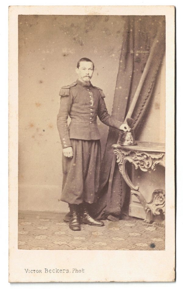 Carte CDV photo Second Empire - Uniforme Infanterie Française - Napoléon III - Militaire - Militaria - Shako