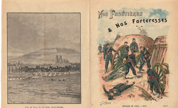 Petit Protège Cahier Scolaire Histoire de France - XIX illustration - Nos Frontières et nos forteresses - Guerre 1870 / 1871