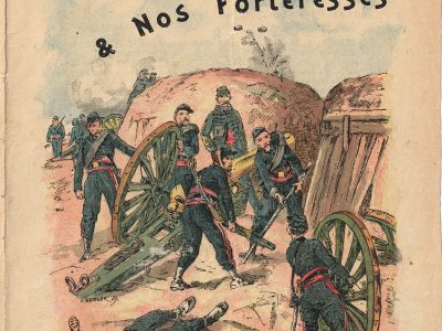 Petit Protège Cahier Scolaire Histoire de France - XIX illustration - Nos Frontières et nos forteresses - Guerre 1870 / 1871