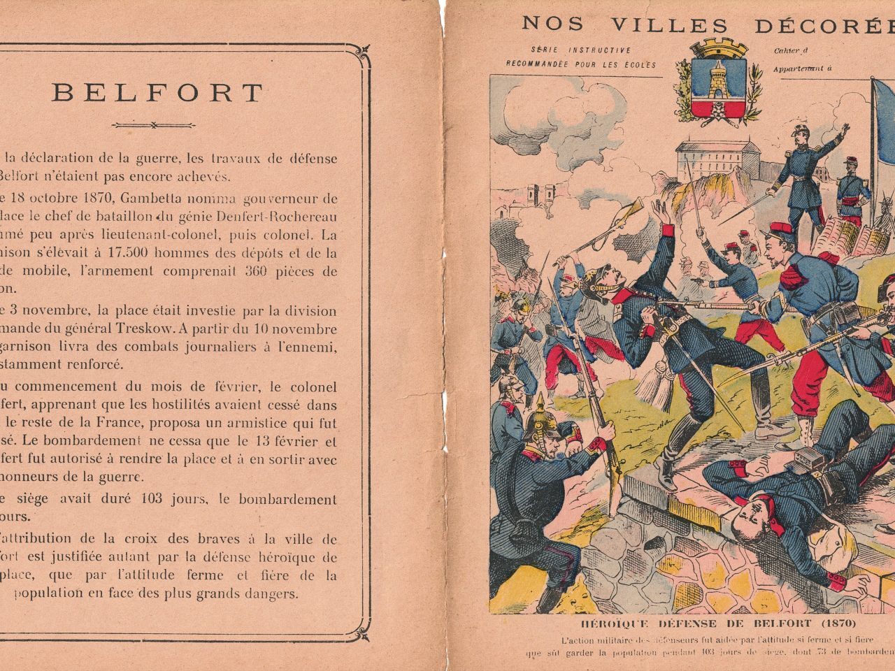 Petit Protège Cahier Scolaire Histoire de France – XIX illustration
