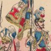 Petit Protège Cahier Scolaire Histoire de France - XIX illustration - Le Drapeau Français - Lancier de la Garde - Second Empire
