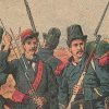 Petit Protège Cahier Scolaire Histoire de France - XIX illustration - Episodes Militaires - Illustration de Lix - Le sergent Blandan