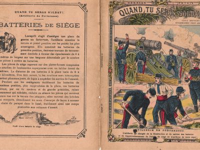 Petit Protège Cahier Scolaire Histoire de France - XIX illustration - Uniforme de l'armée Française - Quand tu seras soldat - 3em République