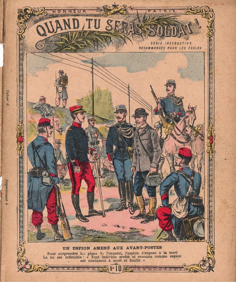 Petit Protège Cahier Scolaire Histoire de France - XIX illustration - Uniforme de l'armée Française - Quand tu seras soldat - 3em République