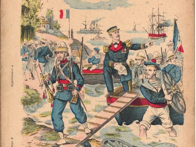 Petit Protège Cahier Scolaire Histoire de France - XIX illustration - La Guerre de Chine - 1900 - Boxers War - Insurrection