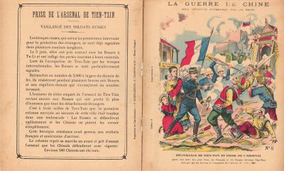 Petit Protège Cahier Scolaire Histoire de France - XIX illustration - La Guerre de Chine - 1900 - Boxers War - Insurrection