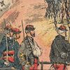 Petit Protège Cahier Scolaire Histoire de France - XIX illustration - Nos Frontières et nos forteresses - Guerre 1870 / 1871 - Siége de Belfort Rédition