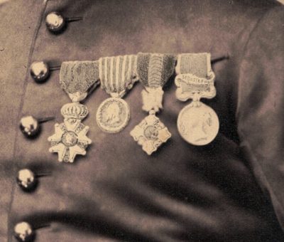 Photo Ancienne photo Second Empire Soldat Officier Zouaves Pierre Petit Medailles