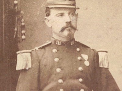 Carte CDV photo Soldat France Infanterie - 111éme Régiment - Uniforme - Tenue - Médaille - Officier - Capitaine - 3 République