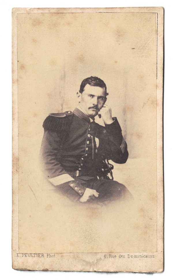 Carte CDV photo Second Empire - Uniforme Régiment infanterie - Soldat- Militaire - Militaria - Guerre 1870