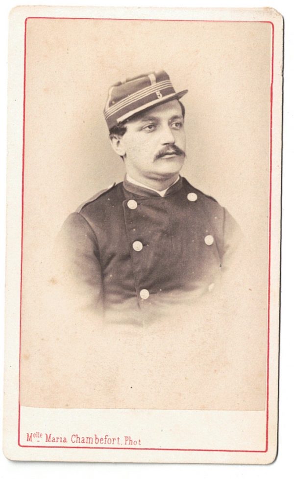 Carte CDV photo Second Empire - Uniforme 5e Régiment infanterie Capitaine - Militaire - Militaria - Guerre 1870