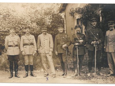 Photo Carte Postale - Guerre 14/18 - Infanterie Coloniale - Officiers - Uniforme - Soldat - Front - France