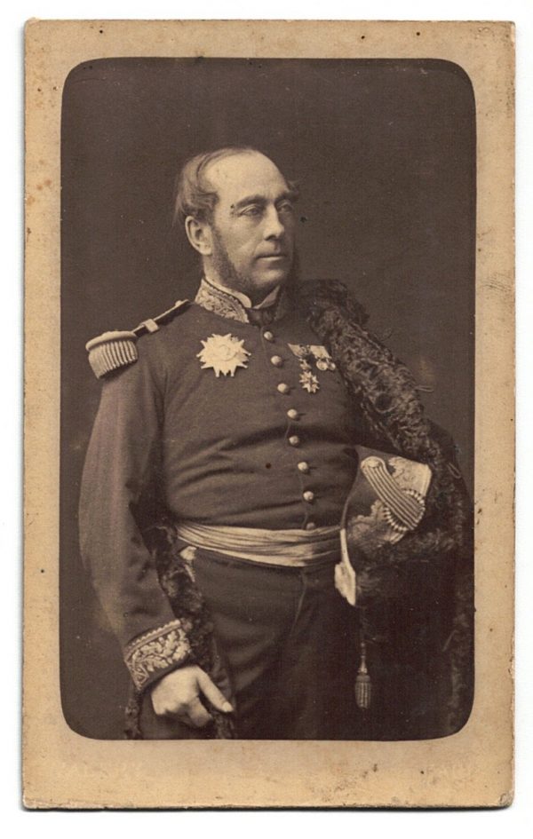 Carte CDV photo - Contre-amiral Exelmans, défenseur de Strasbourg en 1870. Uniforme - Marine 1873